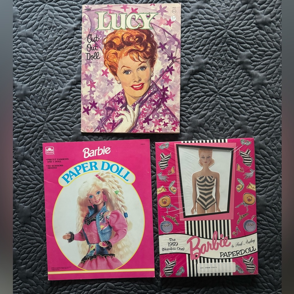 Vintage Barbie & I Love Lucy Paper Dolls